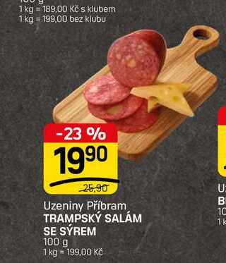 TRAMPSKÝ SALÁM SE SÝREM 100 g