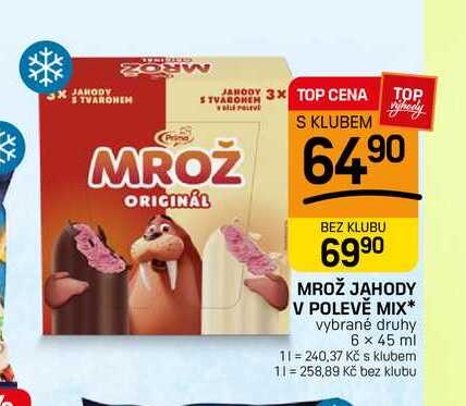 MROŽ JAHODY V POLEVĚ MIX* vybrané druhy 6 x 45 ml
