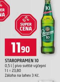 STAROPRAMEN 10 0,5l pivo světlé výčepní