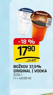 BOŽKOV 37,5% ORIGINAL | VODKA 0,04l