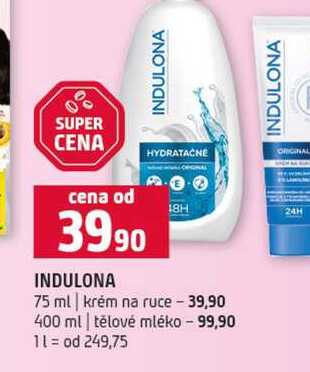INDULONA 75 ml krém na ruce 400 ml tělové mléko