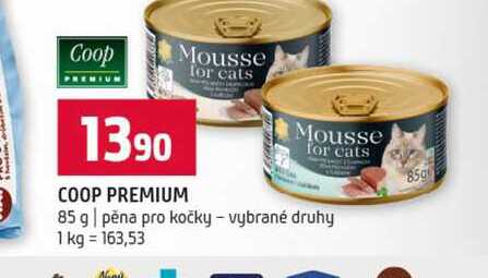 COOP PREMIUM 85 g pěna pro kočky vybrané druhy