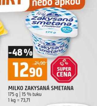 MILKO ZAKYSANÁ SMETANA 175 g 15 % tuku