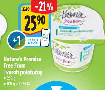 Nature's Promise Free From Tvaroh polotučný, 250 g 