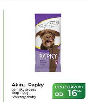 Akinu Papky pamisky pro psy 100g-120g