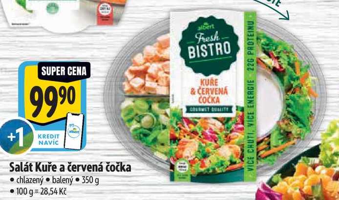 Salát Kuře a červená čočka, 350 g