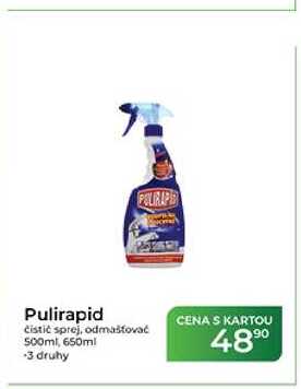 Pulirapid čistič sprej, odmašťovač 500ml, 650ml