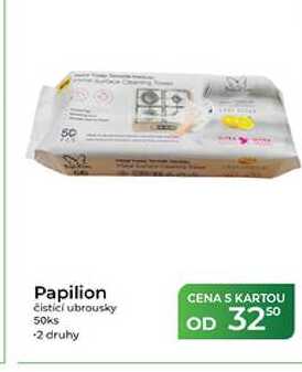 Papilion čisticí ubrousky 50ks