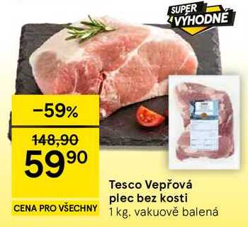 Tesco Vepřová plec bez kosti, 1 kg