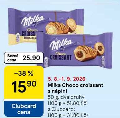 Milka Choco croissant s náplní, 50 g