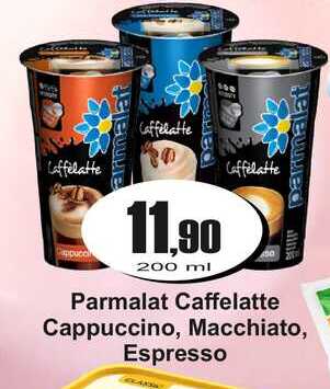 Parmalat Caffelatte Cappuccino, Macchiato, Espresso 200 ml
