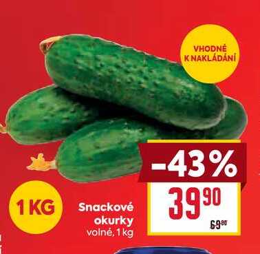 Snackové okurky volné, 1 kg