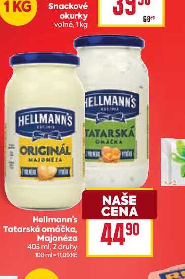 Hellmann's Tatarská omáčka, Majonéza 405 ml