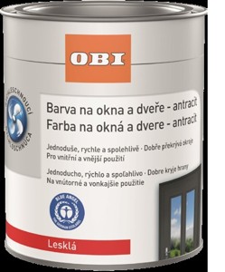 OBI BARVA NA OKNA A DVEŘE 0,75 L