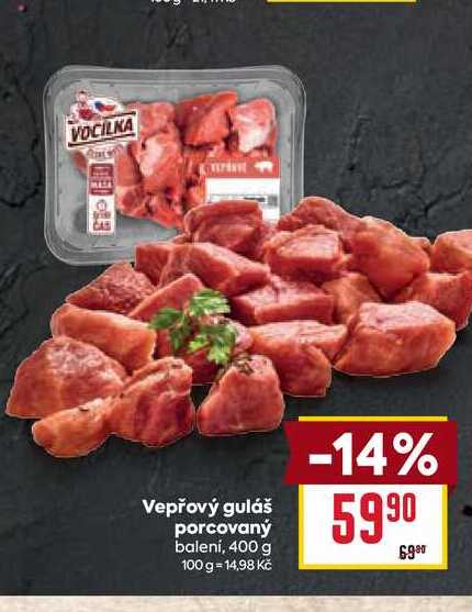 Vepřový guláš porcovaný 400g