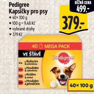 Pedigree Kapsičky pro psy, 40x100 g