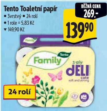 Tento Toaletní papír, 24 rolí 3vrstvý