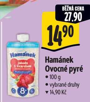 Hamánek Ovocné pyré, 100 g