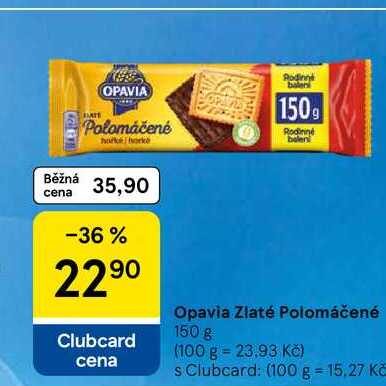 Opavia Zlaté Polomáčené, 150 g