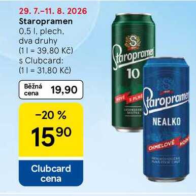 Staropramen, 0,5 l. plech