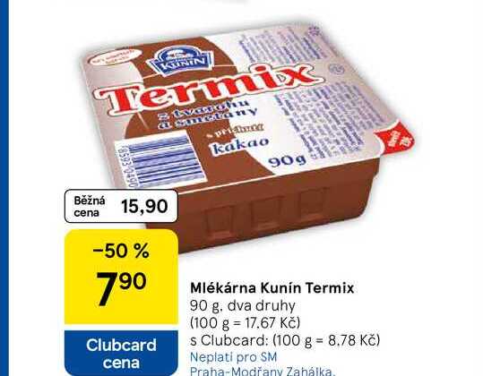 Mlékárna Kunín Termix, 90 g