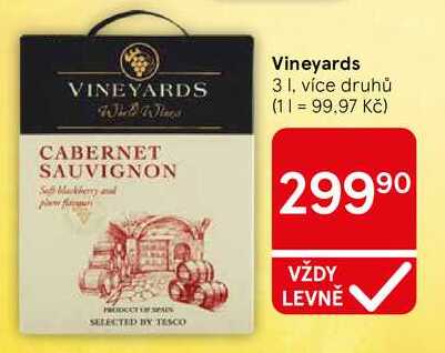 Vineyards, 3 l, více druhů
