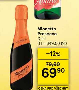 Mionetto Prosecco, 0,2 l