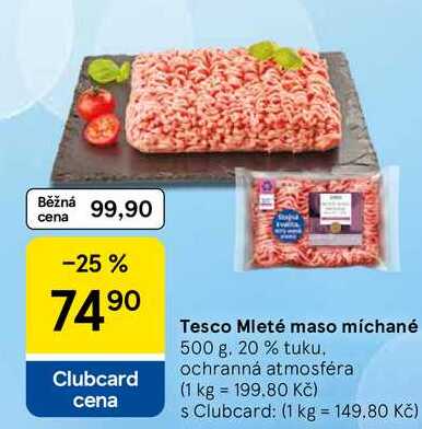 Tesco Mleté maso míchané, 500 g, 20% tuku