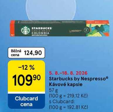 Starbucks by Nespresso® Kávové kapsle, 57 g