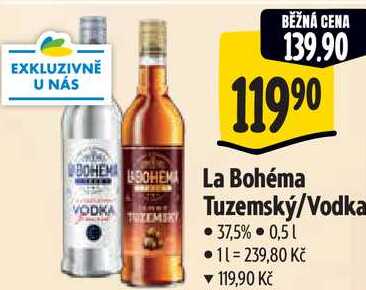 La Bohéma Tuzemský/Vodka, 0,5 l