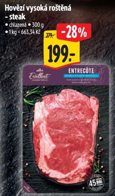 Hovězí vysoká roštěná - steak, 300 g