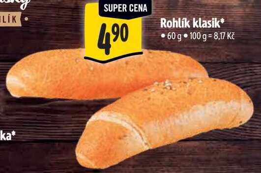 Rohlík klasik, 60 g