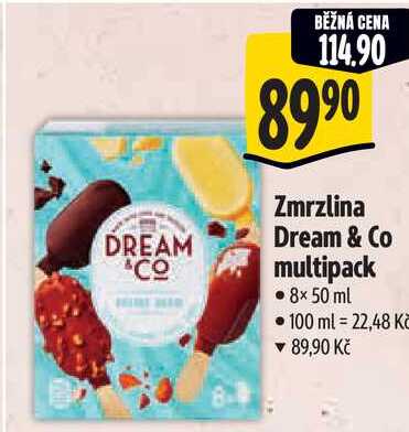 Zmrzlina Dream & Co multipack, 8x 50 ml
