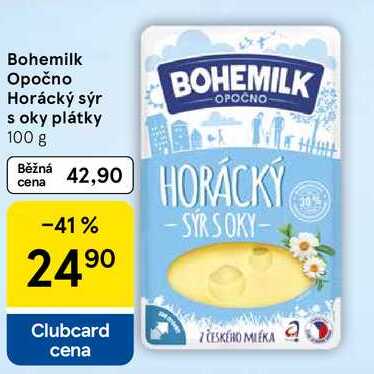 Bohemilk Opočno Horácký sýr s oky plátky, 100 g