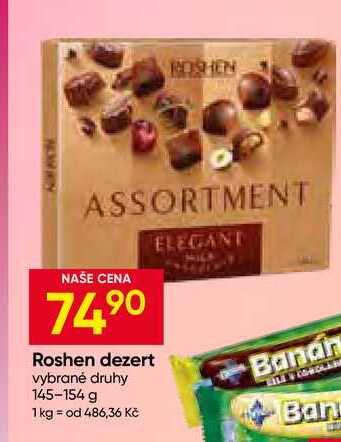 Roshen dezert vybrané druhy 145-154 g