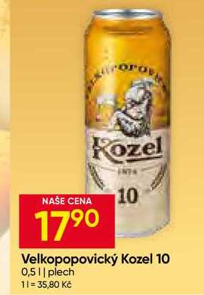 Velkopopovický Kozel 10 0,5l plech