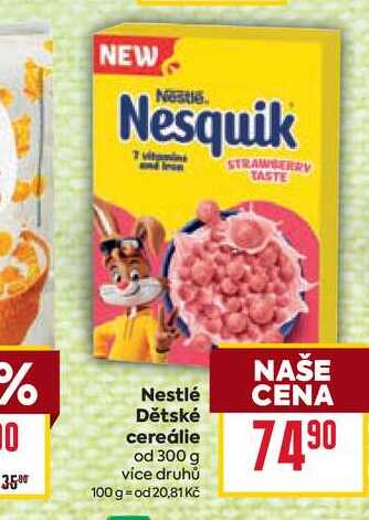 Nestlé Dětské cereálie od 300 g