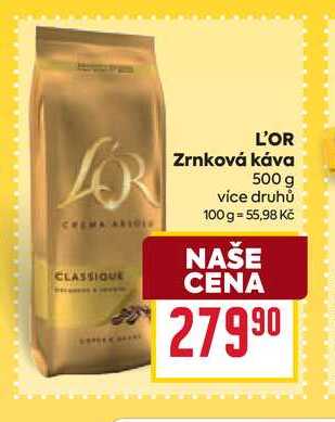 L'OR Zrnková káva 500 g