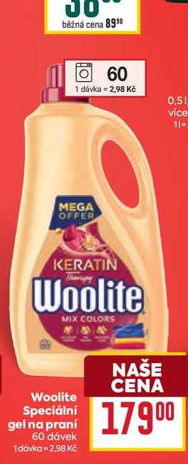 Woolite Speciální gel na praní 60 dávek