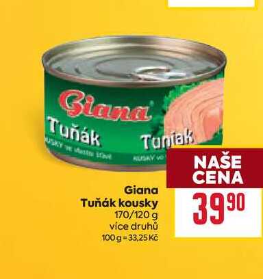 Giana Tuňák kousky 170/120 g