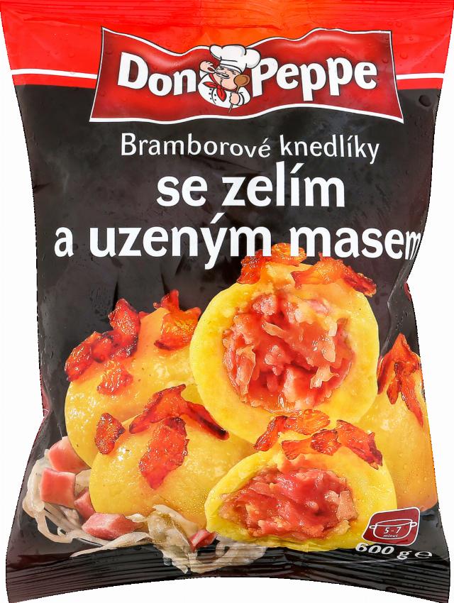 Knedlíky se zelím a uzeným masem