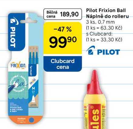 Pilot Frixion Ball Náplně do rolleru, 3 ks, 0,7 mm