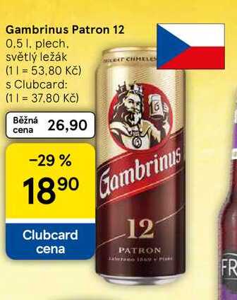 Gambrinus Patron 12, 0.5 l, plech
