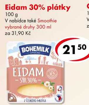 Eidam 30% plátky, 100 g 