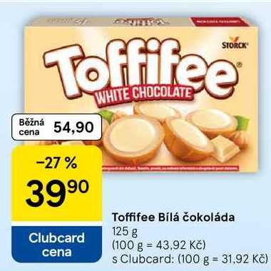 Toffifee Bílá čokoláda, 125 g