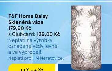 F&F Home Daisy Skleněná váza