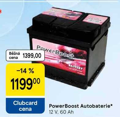 PowerBoost Autobaterie, 12 V. 60 Ah