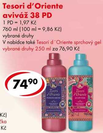 Tesori d'Oriente aviváž, 38 PD/760 ml