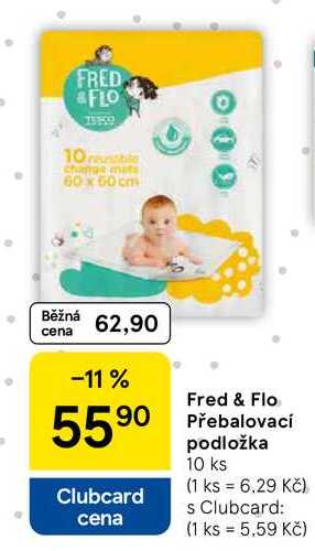 Fred & Flo Přebalovací podložka, 10 ks