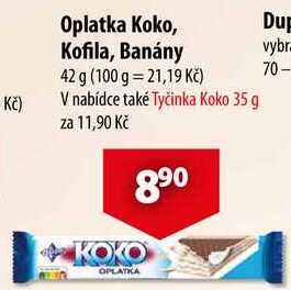 Oplatka Koko, Kofila, Banány, 42 g